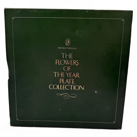 Franklin Porcelain Flower Of The Year Plate Collection February 1977 Fine Bone C - Picture 3 of 3